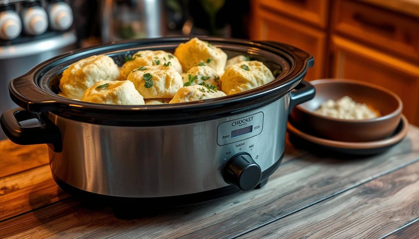 Chicken and Biscuits Crockpot