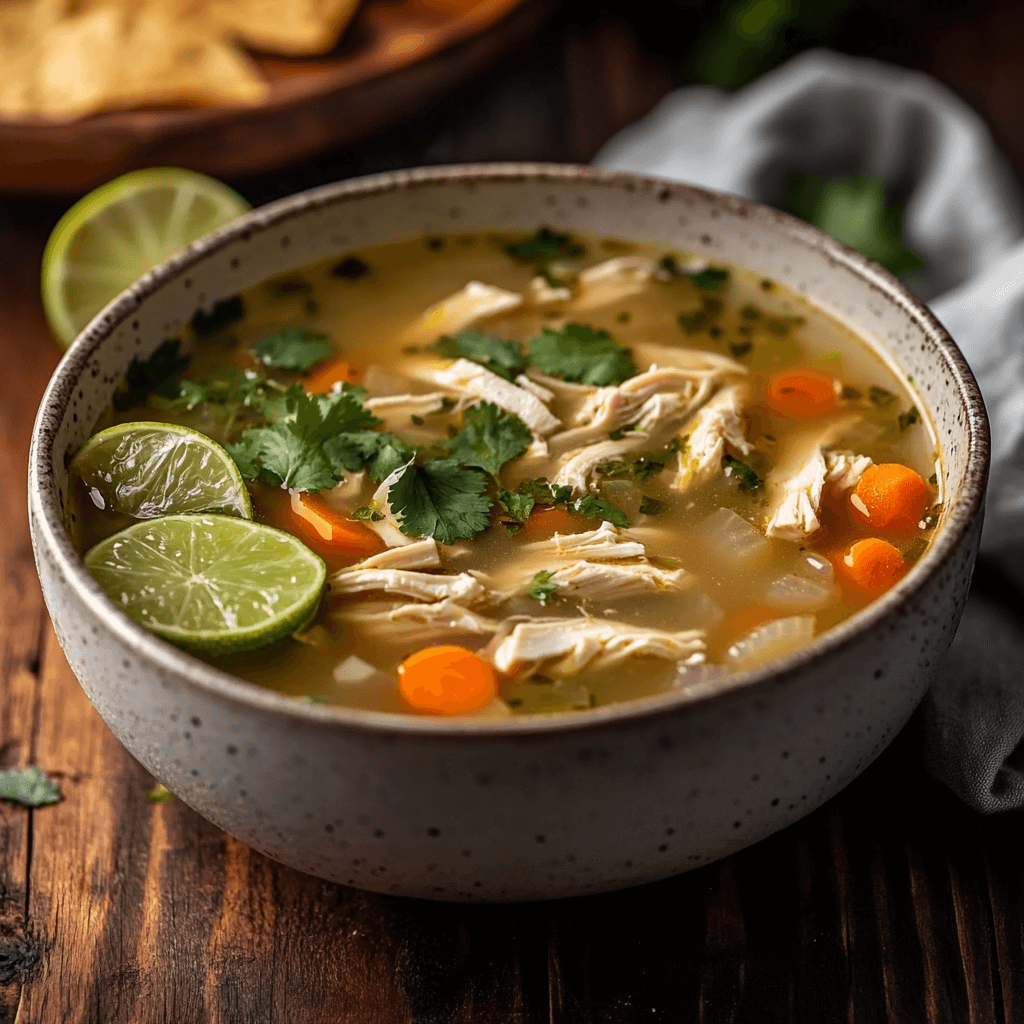 Instant Pot Chicken Soup Finished Dish