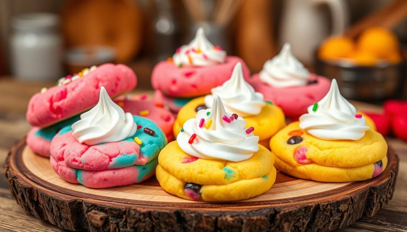 Cake mix and cool whip cookies