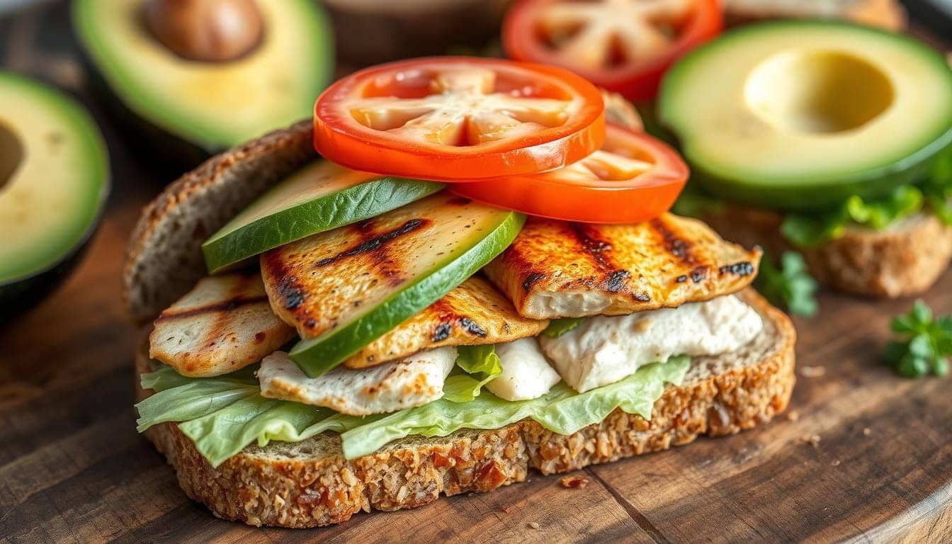 Chicken avocado sandwich