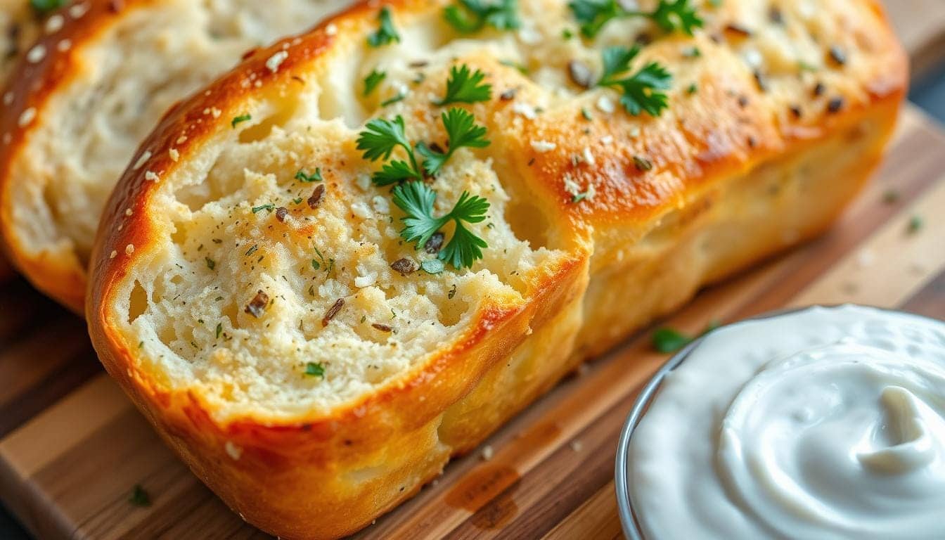 Greek yogurt garlic bread high protein